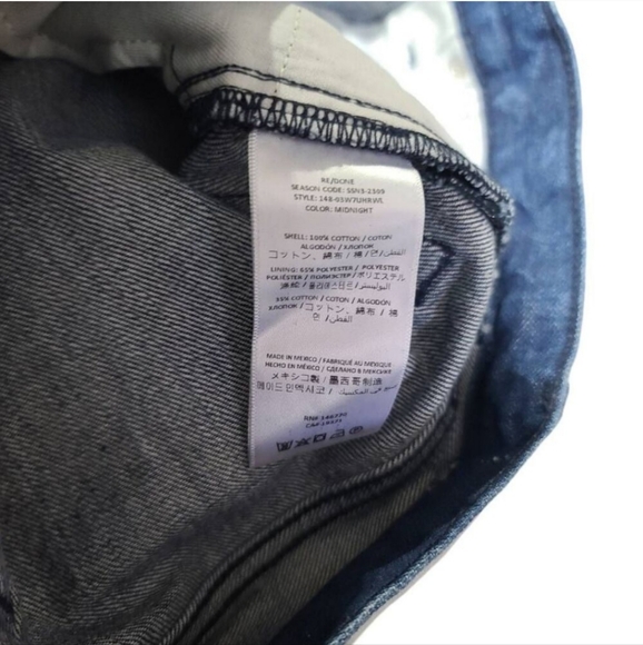 New Re/done Redone 70s Ultra High Rise Wide Leg Jeans 27 Midnight - Picture 3 of 3